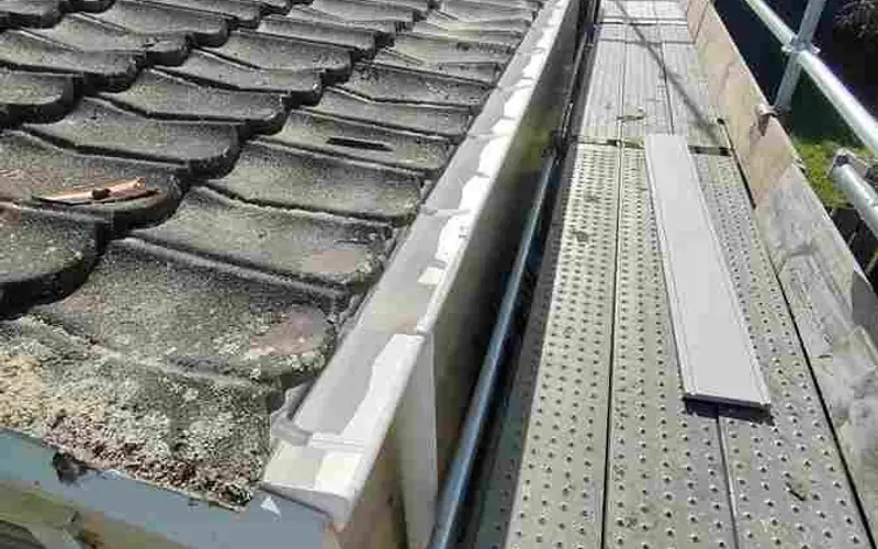 Fascia Board Service in progress โ Auckland job by My Homes Gutter Expert